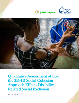 Qualitative Assessment of How the 3B/4D Social Cohesion Approach Effects Disability-Related Social Exclusion