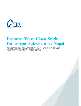 Inclusive Value Chain Study for Ginger Sub-sector in Nepal