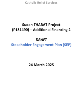 This Stakeholder Engagement Plan (SEP) covers the activities under the AF II. 