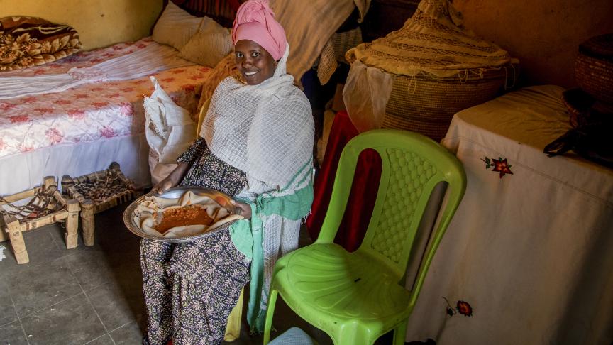woman at home in Ethiopia