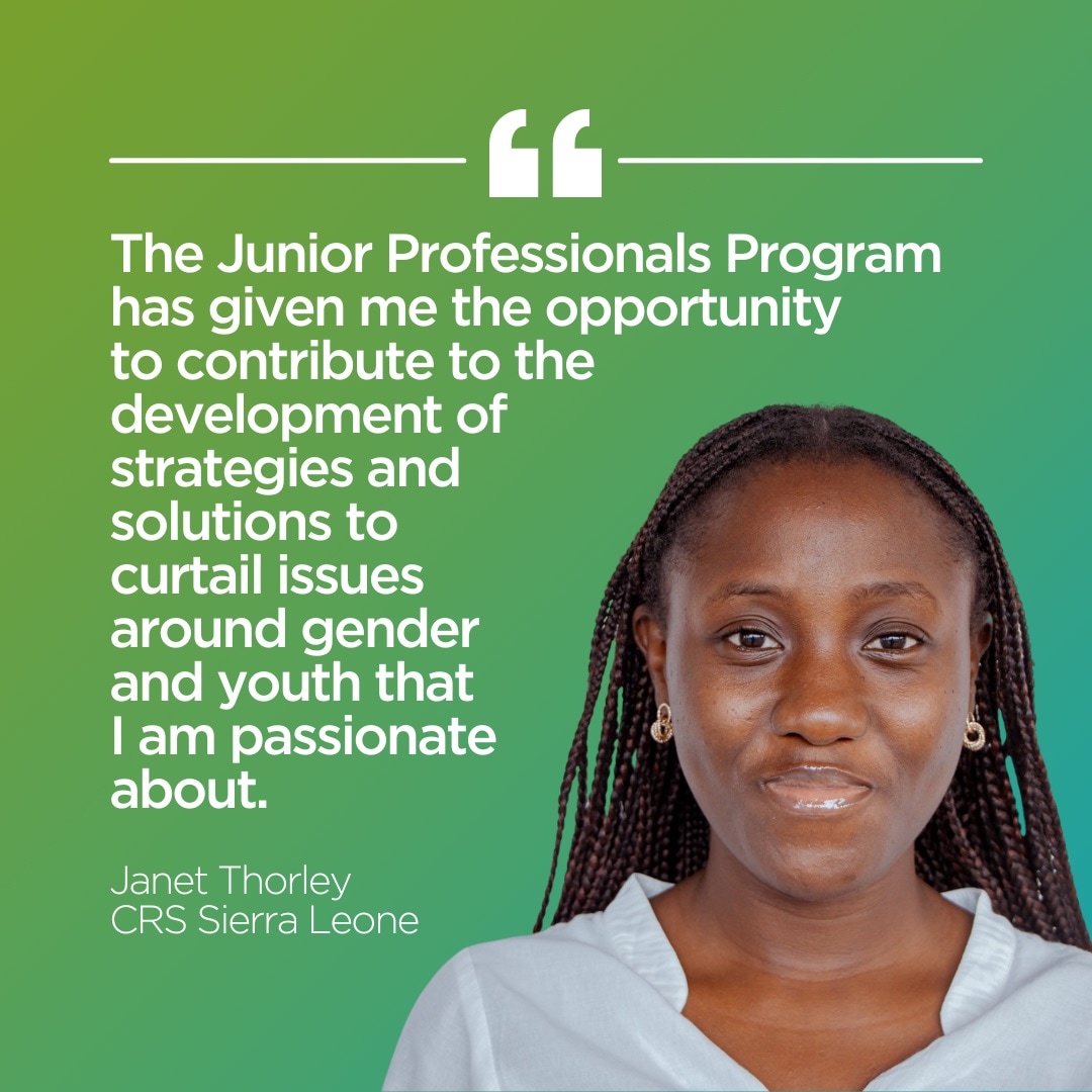 The Junior Professionals Program has given me the opportunity to contribute to the development of strategies and solutions to curtail issues around gender and youth that I am passionate about.