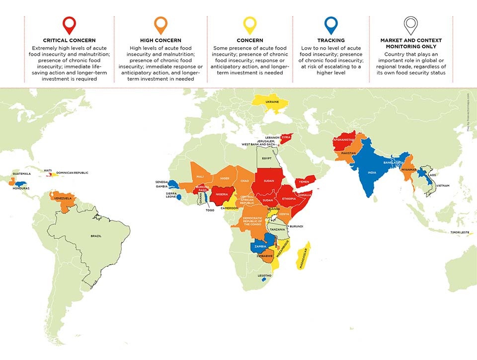 world hunger map
