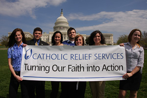 Cabrini College students in Washington DC during a lobby visit. Photo by Jim Stipe/CRS